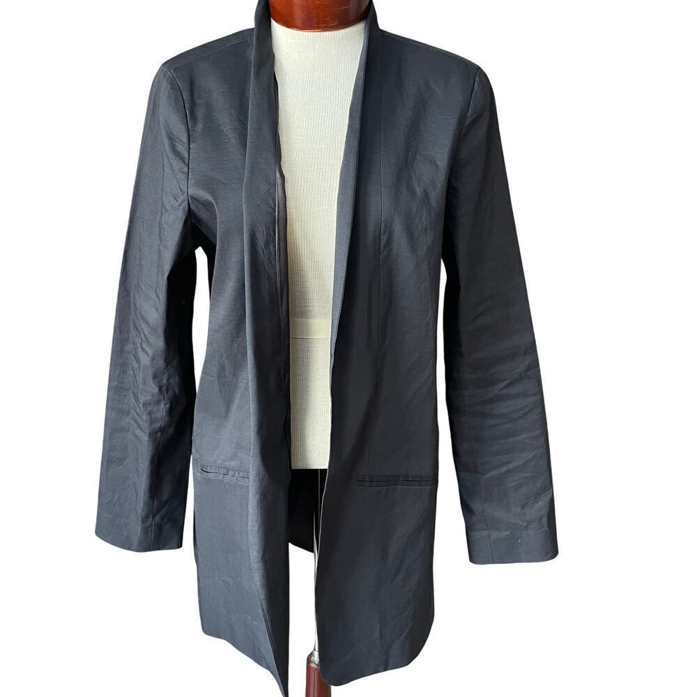 Eileen Fisher Black Open Jacket Size 16 Blazer Career Quiet Luxury
